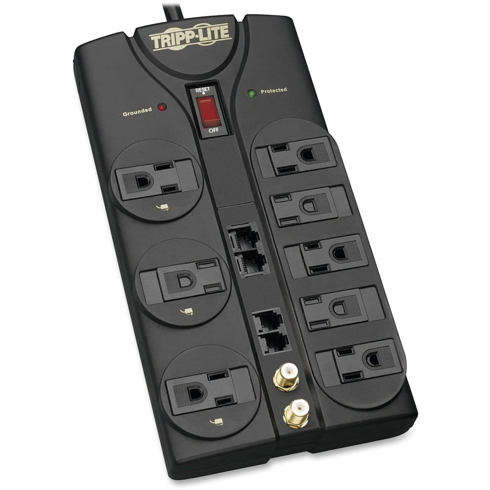 Tripp Lite TLP810NET Protect It! 8 Outlet Surge Suppressor, 10ft Cord, 3240 Joules MPN:TLP810NET