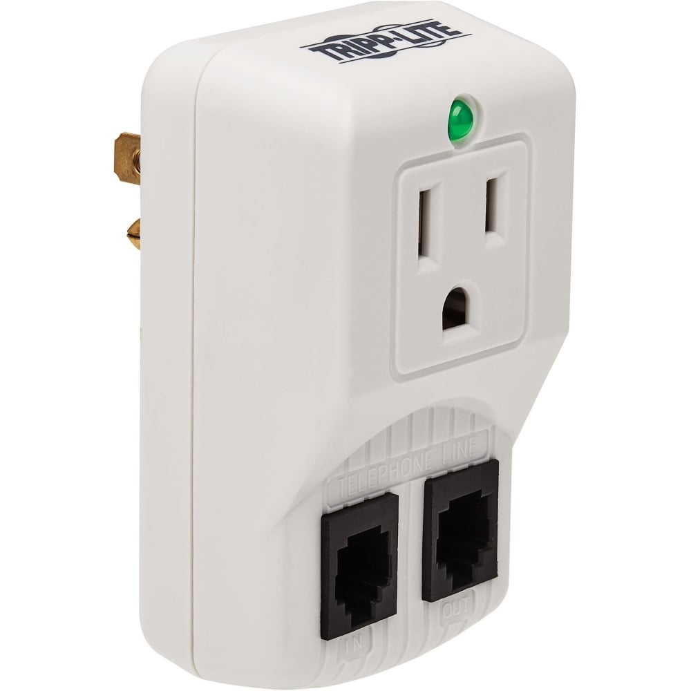 Eaton Tripp Lite Series Portable Surge Protector, Direct Plug-In, 1-Outlet 750 Joules, Tel/Modem Protection - TRAVELCUBE MPN:TRAVELCUBE