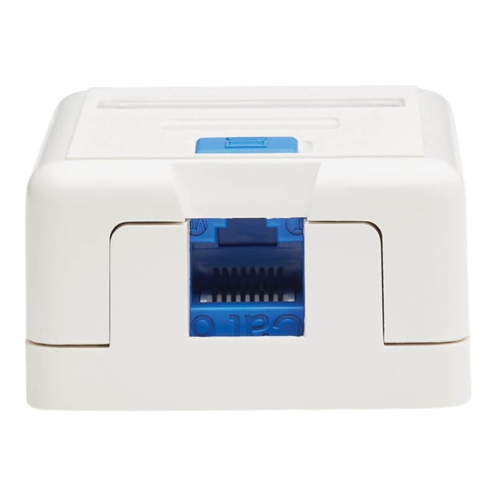 Eaton Tripp Lite Series Surface-Mount Box for Keystone Jack, 1 Port, White, TAA, N082001WH MPN:N082-001-WH