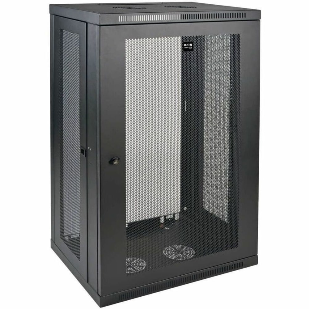Eaton Tripp Lite Series SmartRack 21U Low-Profile Switch-Depth Wall-Mount Half-Height Rack Enclosure, Black MPN:SRW21U
