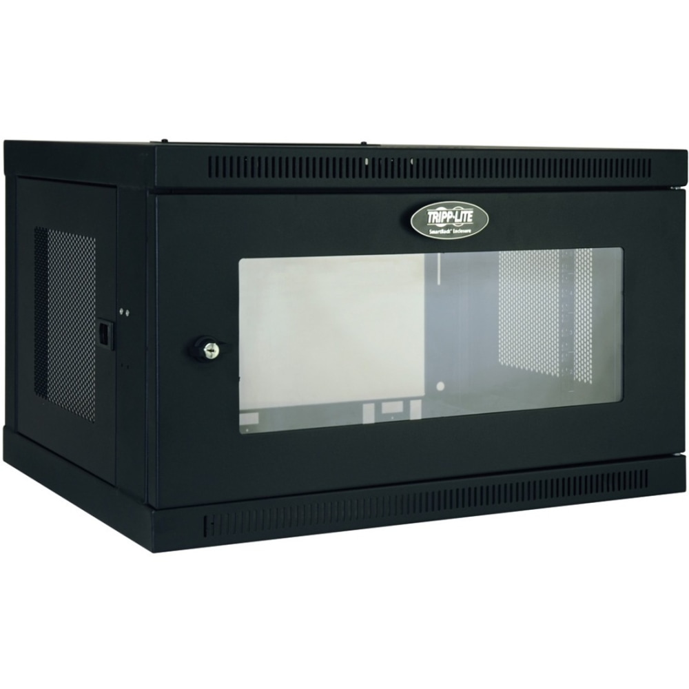 Eaton Tripp Lite Series SmartRack 6U Low-Profile Switch-Depth Wall-Mount Mini Rack Enclosure with Clear Acrylic Window, For VoIP Device, Steel MPN:SRW6UG