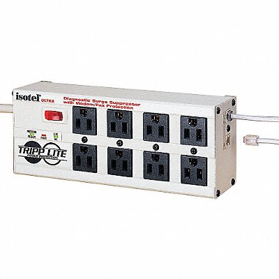 Datacom Surge Protector 8 Outlet White MPN:ISOTEL8 ULTRA