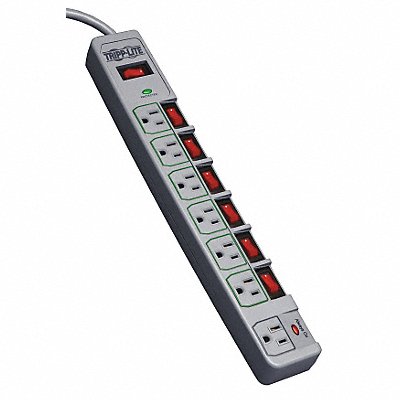 Surge Protector Strip 7 Outlet Gray MPN:TLP76MSG