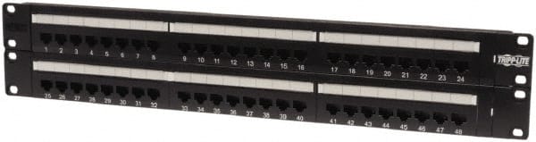 Electrical Enclosure Patch Panel: Steel, Use with Racks MPN:N052-048