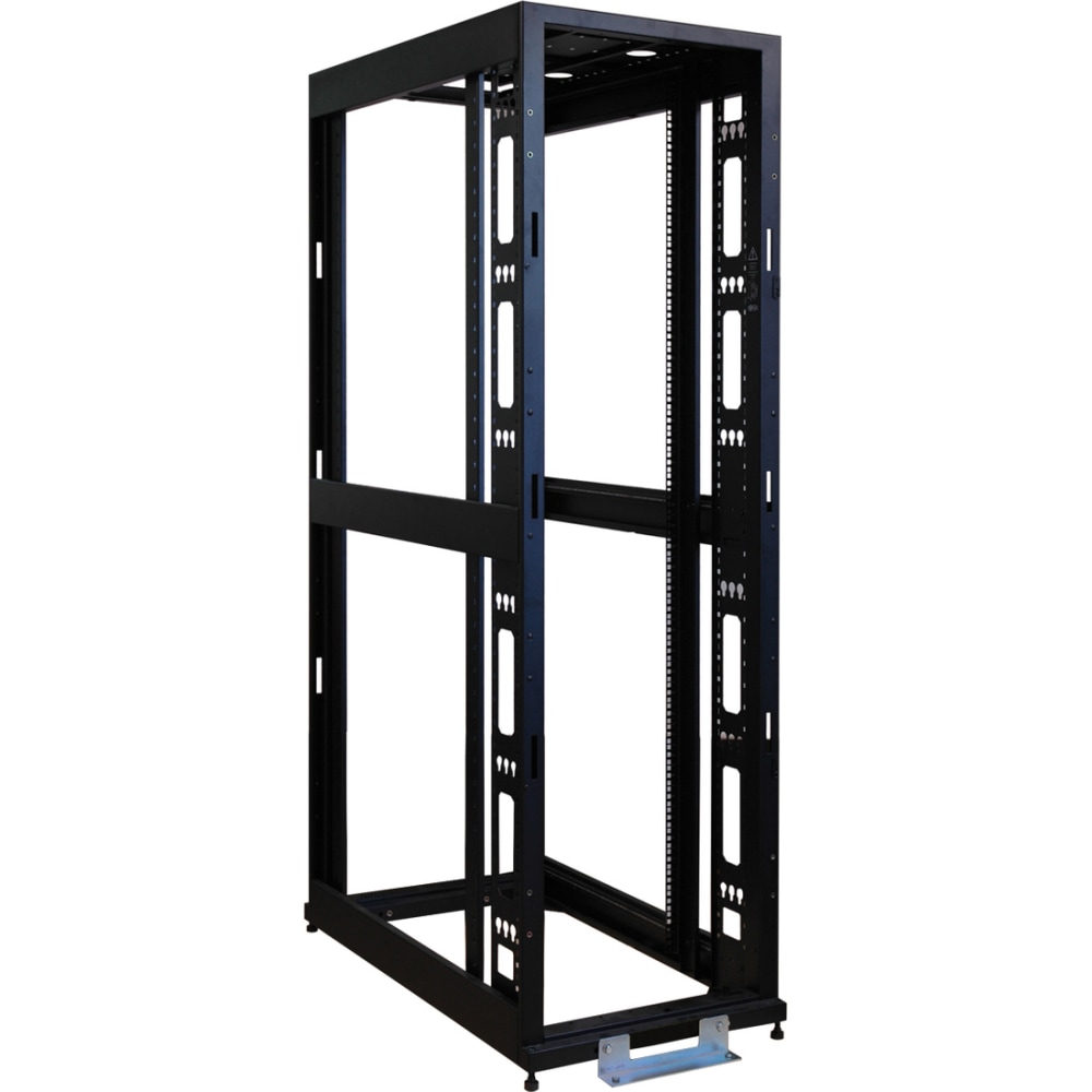Tripp Lite 48U 4-Post Open Frame Rack Cabinet Square Holes 3000lb Capacity - Rack open frame - 4-post - black - 48U - 19in MPN:SR48UBEXPND