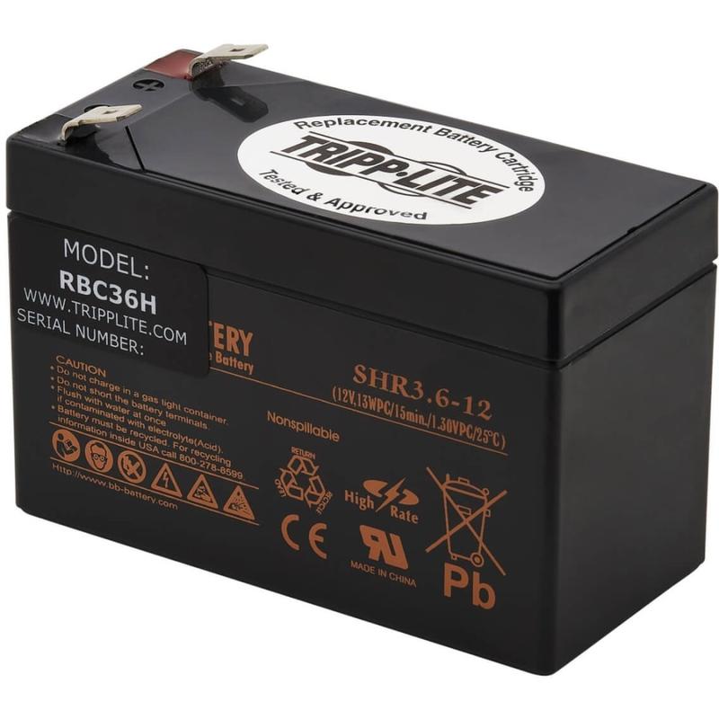 Eaton Tripp Lite Series UPS Replacement Battery Cartridge, 12V - Leak Proof/Maintenance-free - RBC36H MPN:RBC36H
