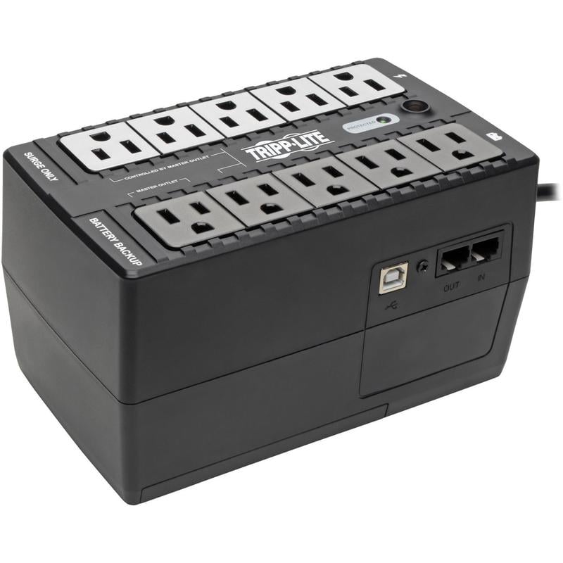 Tripp Lite ECO Series 10-Outlet Energy-Saving Standby UPS System, Black, ECO550UPS MPN:ECO550UPS