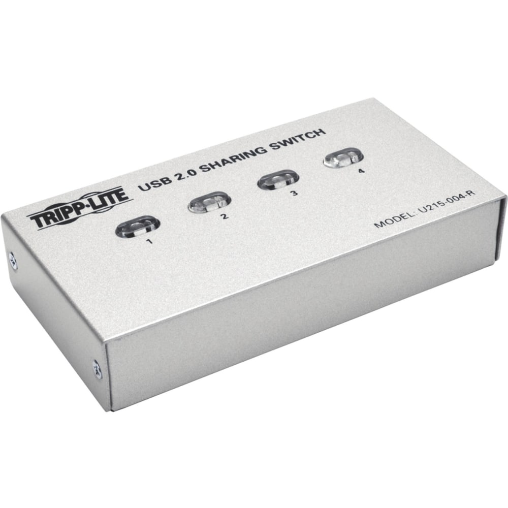 Eaton Tripp Lite Series 4-Port USB 2.0 Printer / Peripheral Sharing Switch - USB - 4 USB Port(s) - 4 USB 2.0 Port(s) MPN:U215-004-R