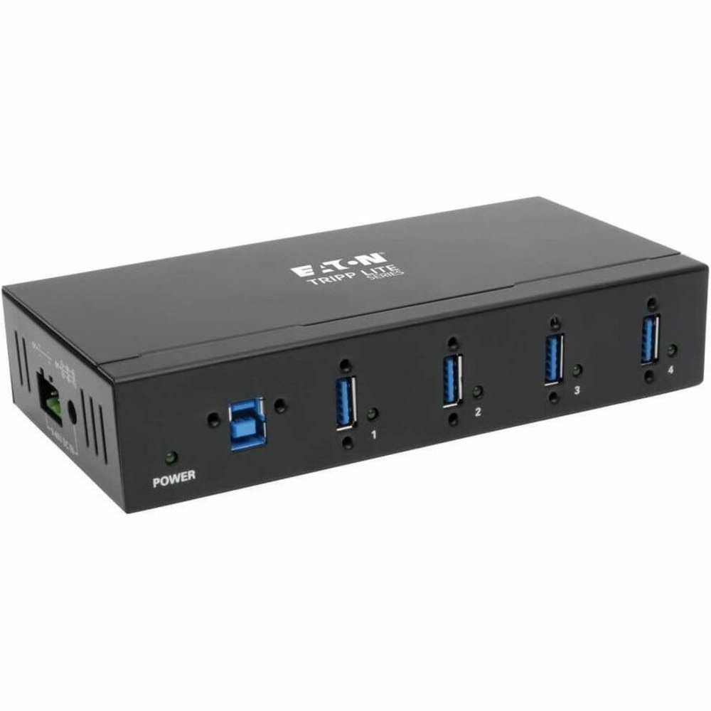 Eaton Tripp Lite Series 4-Port Industrial-Grade USB 3.x (5Gbps) Hub - 20 kV ESD Immunity, Metal Housing, Mountable - USB - External MPN:U360-004-IND