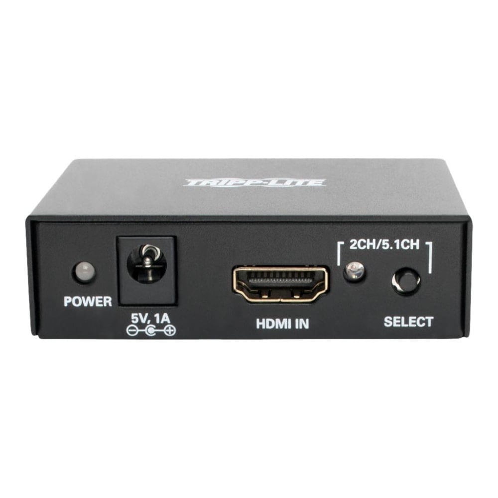 Eaton Tripp Lite Series 4K HDMI Audio De-Embedder/Extractor with TOSLINK, RCA and 3.5 mm Stereo Output, 5.1 Channel, HDCP, 4K 30Hz, P130000AUDIO MPN:P130-000-AUDIO