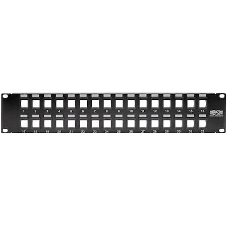 Keystone Blank Patch Panel RJ45 USB HDMI Cat5/6 2URM 32-Port MPN:N062-032-KJ