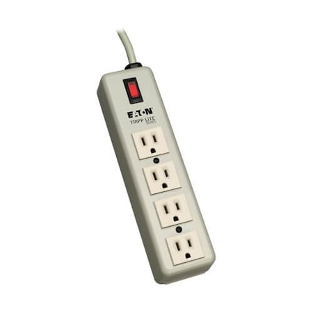 Outlet Strip, Wall/Floor Mount, 4 5-15R, 5-15P, 6 ft., Beige MPN:4SPDX