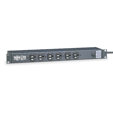 Power Strip, Surge, 5-15R, 5-15P, 15 ft., Black MPN:DRS1215