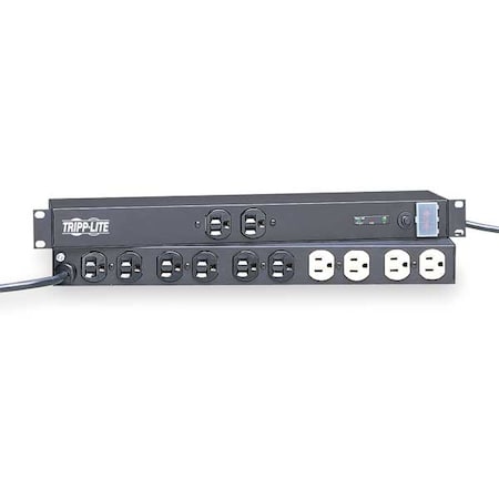 Power Strip, Surge, (2) 5-15R, (10) 5-20R, 5-20P, 15 ft., Black MPN:IBAR 12/20 ULTRA