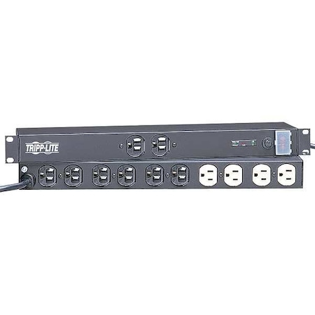 Power Strip, Surge, 5-15R, 5-15P, 15 ft., Black MPN:IBR12
