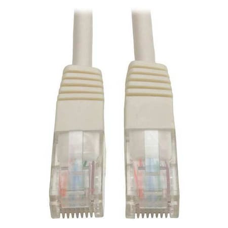 Cat5e Cable, Molded, RJ45 M/M, White, 5ft MPN:N002-005-WH