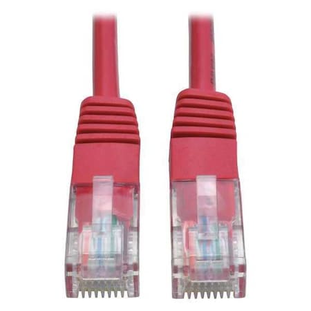 Cat5e Cable, Molded, RJ45 M/M, Red, 7ft MPN:N002-007-RD