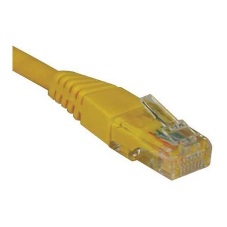 Cat5e Cable, Molded, RJ45 M/M, Yellow, 15ft MPN:N002-015-YW