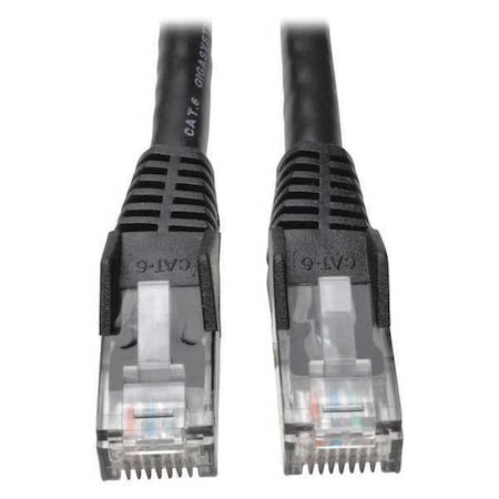 Cat6 Cable, Snagless, Molded, Black, 10ft MPN:N201-010-BK