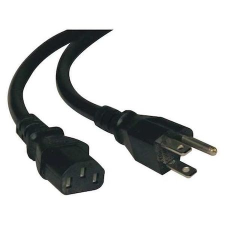 Power Cord, 5-15P to C13, 10A, 18AWG, 3ft MPN:P006-003