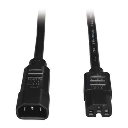 Power Cord, HD, C14 to C15, 15A, 14AWG, 6ft MPN:P018-006