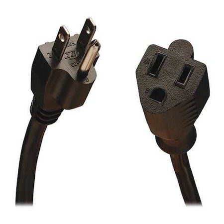 Power Cord, 5-15P to 5-15R, 10A, 18AWG, 10ft MPN:P022-010