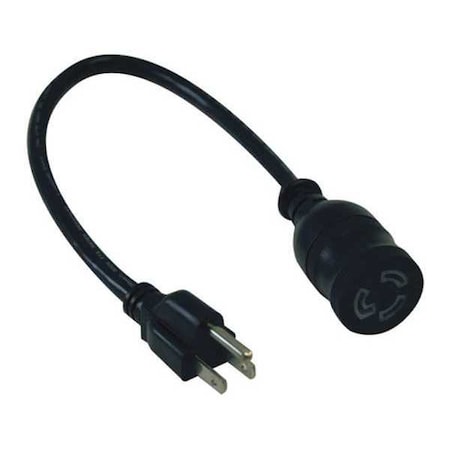 Power Cord, HD, 5-15P-L5-15R, 15A, 14AWG, 1ft MPN:P023-001