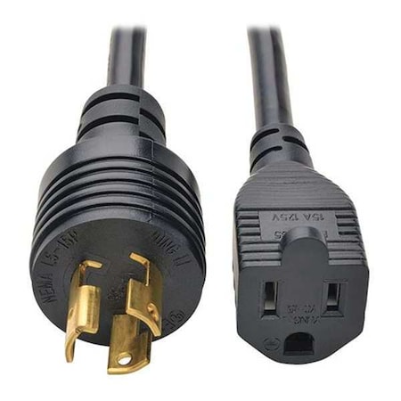 Power Cord, HD, 5-15P, 5-15R, 15A, 14AWG, 1ft MPN:P025-001