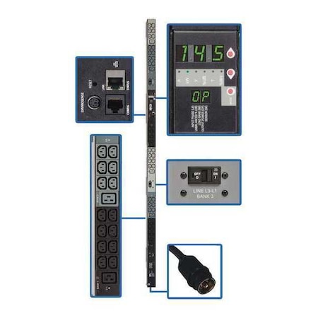 PDU, Monitored, (42) C13, (6) C19, CS8365C, 10 ft. MPN:PDU3VN10H50