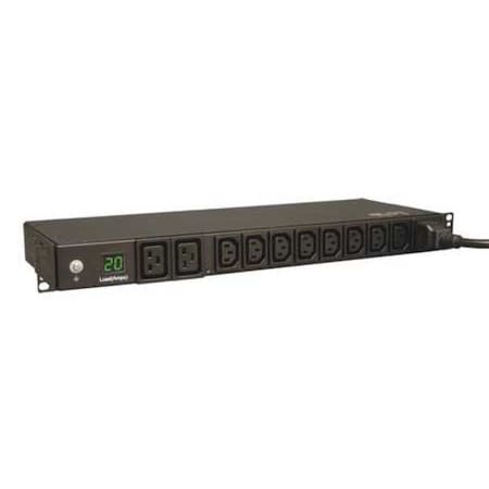 PDU, Surge, (8) C13, (2) C19, L6-20P, 12 ft., Black MPN:PDUMH20HV
