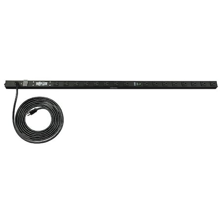 PDU, Local Metered, 5-15R, 5-15P, 15 ft., Silver MPN:PDUMV15