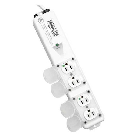 Outlet Strip, Hospital Grade, 4 5-15R-HG, 5-15P-HG, 6 ft., White MPN:PS-406-HGULTRA