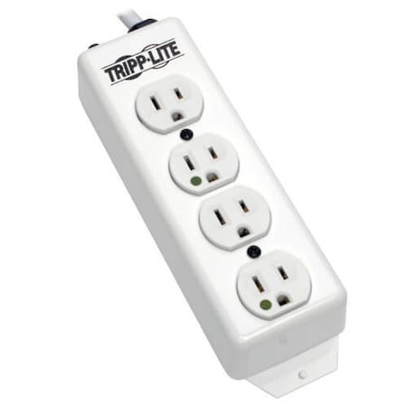 Outlet Strip, Hospital Grade, 4 5-15R-HG, 5-15P-HG, 15 ft., White MPN:PS-415-HG