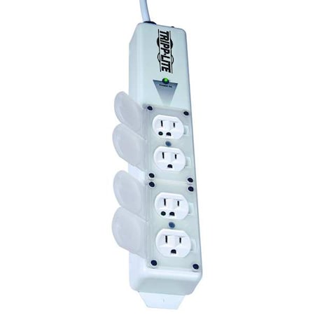 Outlet Strip, Hospital Grade, 4 5-15R-HG, 5-15P-HG, 15 ft., White MPN:PS-415-HGULTRA