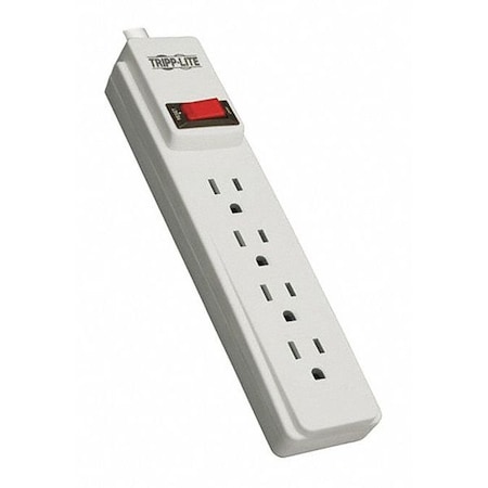 Power Strip, 5-15R, 5-15P, 10 ft., Light Gray MPN:PS410