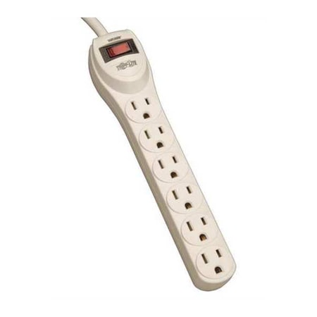 Outlet Strip, Industrial, 6 5-15R, 5-15P, 4 ft., Light Gray MPN:PS6