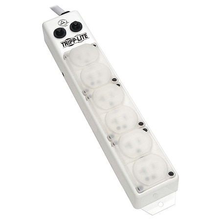 Outlet Strip, Hospital Grade, 6 5-20R-HG, 5-20P-HG, 7 ft., White MPN:PS607HG20AOEM