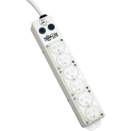 Outlet Strip, Hospital Grade, 6 5-15R-HG, 5-15P-HG, 15 ft., White MPN:PS615HG20AOEM