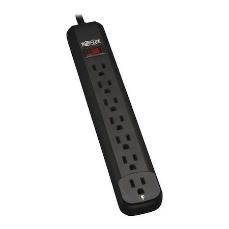 Power Strip, 5-15R, 5-15P, 25 ft., Black MPN:PS725B