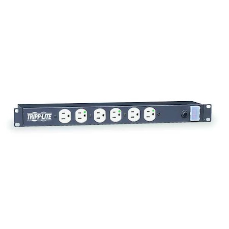 Power Strip, Hospital Grade, Rack Mounted, 5-15R-HG, 5-15P-HG, 15 ft., Black MPN:RS-1215-HG