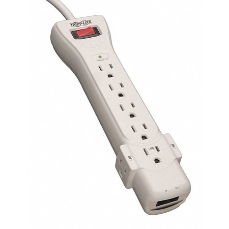 Power Strip, Surge, 7 5-15R, 5-15P, 6 ft., Light Gray MPN:SUPER6TEL