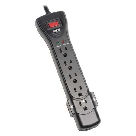 Outlet Strip, Surge, 5-15R, 5-15P, 25 ft., Black MPN:SUPER725B