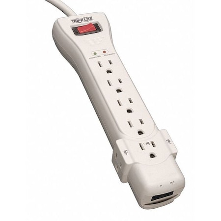 Power Strip, Surge, 7 5-15R, 5-15P, 7 ft., Light Gray MPN:SUPER7TEL