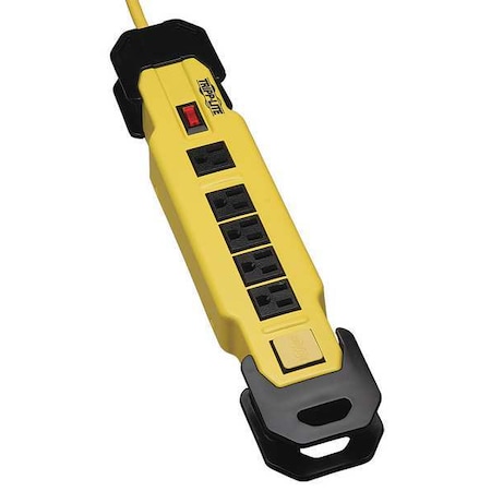 Power Strip, SJT, 5-15R, 5-15P, 9 ft., Black/Yellow MPN:TLM609GF