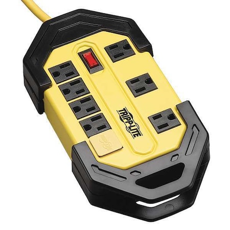 Power Strip, SJT, 5-15R, 5-15P, 12 ft., Black/Yellow MPN:TLM812GF