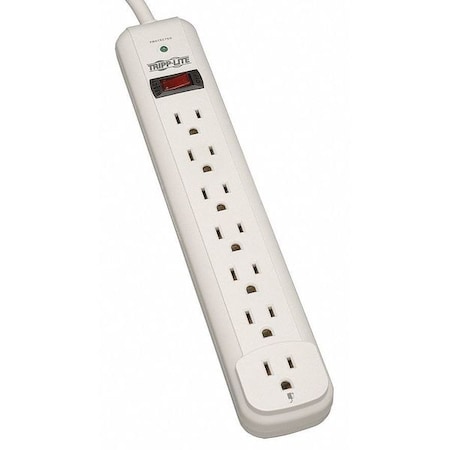 Outlet Strip, Surge, 7 5-15R, 5-15P, 12 ft., Light Gray MPN:TLP712