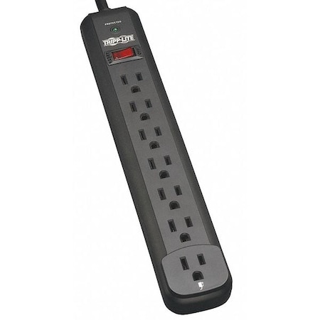 Outlet Strip, Surge, 7 5-15R, 5-15P, 12 ft., Black MPN:TLP712B