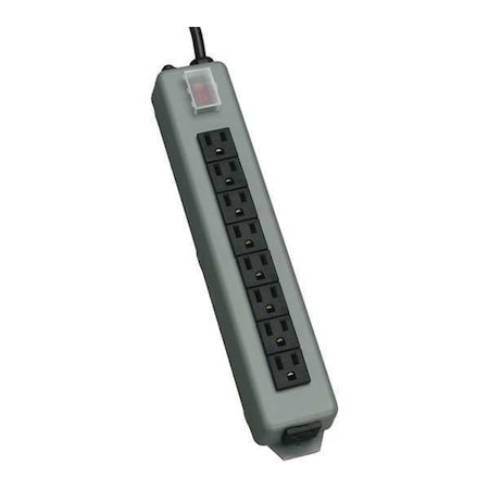 Outlet Strip, Industrial, 9 5-15R, 5-15P, 15 ft., Gray MPN:UL17CB-15