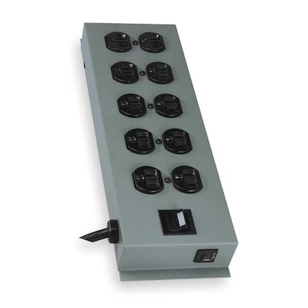 Power Strip, Surge, 5-15R, 5-15P, 15 ft., Black MPN:UL800CB-15