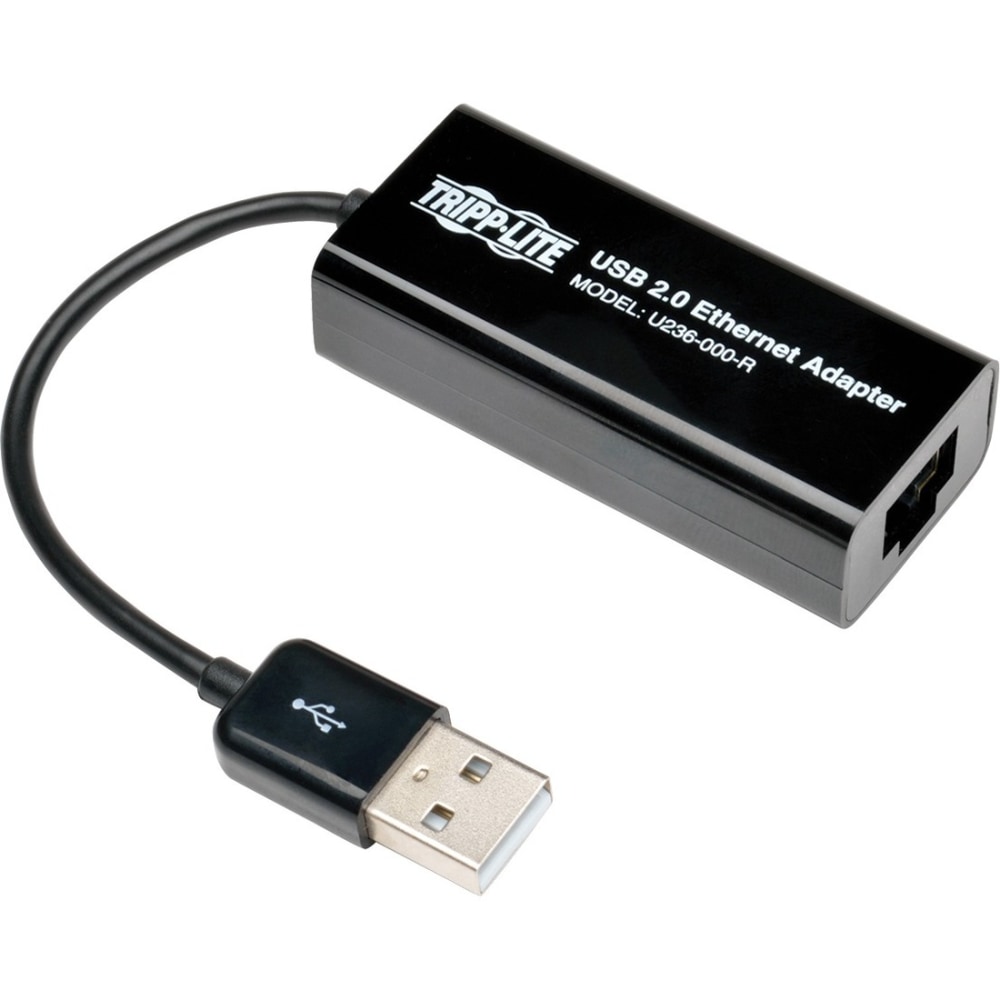Eaton Tripp Lite Series USB 2.0 Hi-Speed to Gigabit Ethernet NIC Network Adapter White 10/100 Mbps - Network adapter - U236000R MPN:U236-000-R